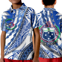 Custom Samoa T Shirt Artsy Style White LT9 Kid White - Polynesian Pride