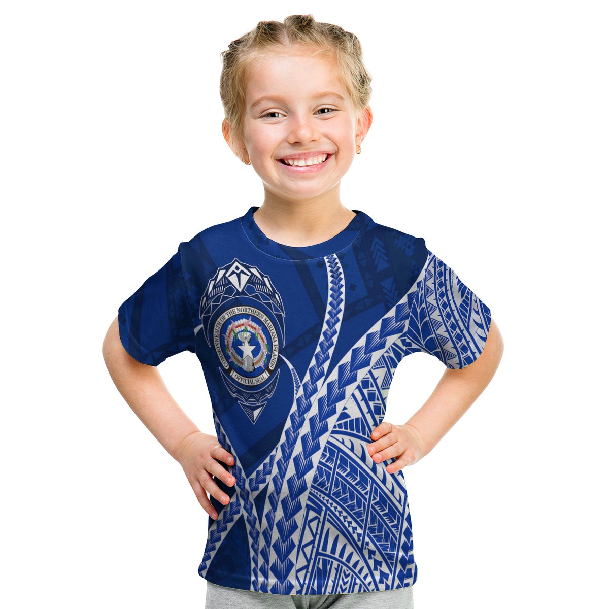 North Mariana Our Story Begins - Geometrical Polynesian Pattern Kid T Shirt LT7 Youth XL Size14 - Polynesian Pride