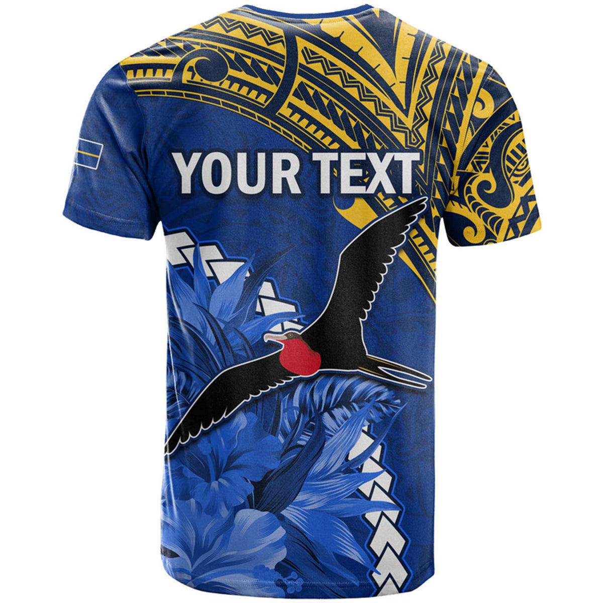 Custom Nauru Coat of Arms T Shirt Polynesian With Frigatebird LT9