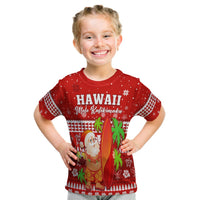 Mele Kalikimaka T Shirt Kid Santa Claus Hawaii Christmas LT13 Youth XL Size14 - Polynesian Pride