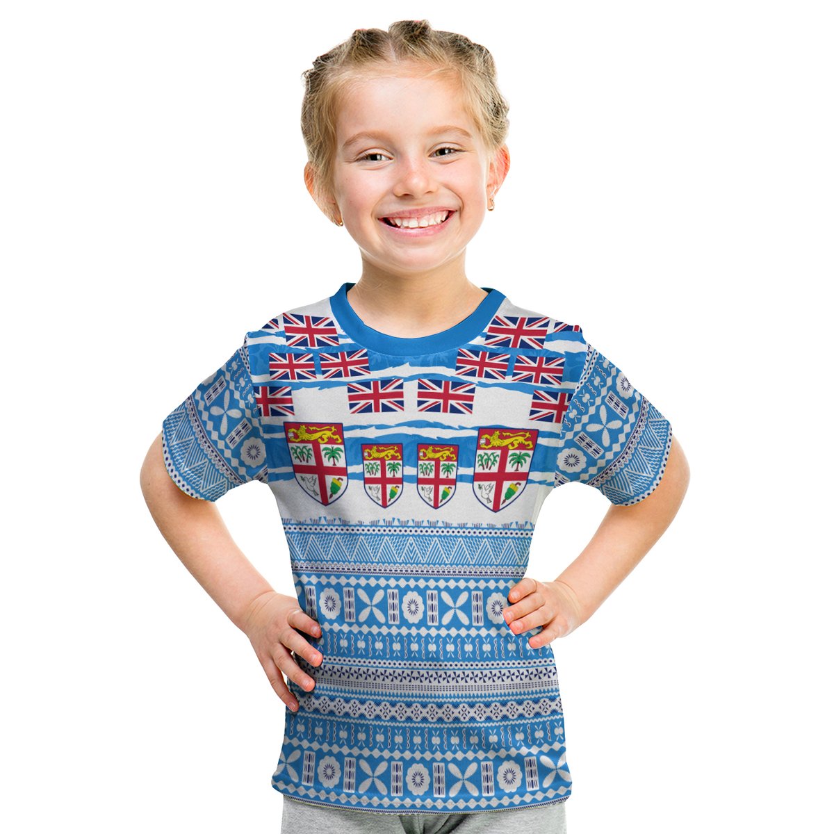 Fiji Polynesian T Shirt Kid Fijian Tropical Flowers LT13 Youth XL Size14 - Polynesian Pride
