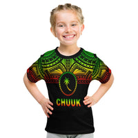 Chuuk Flag T Shirt Kid Micronesia Style Reggae LT13 Youth XL Size14 - Polynesian Pride