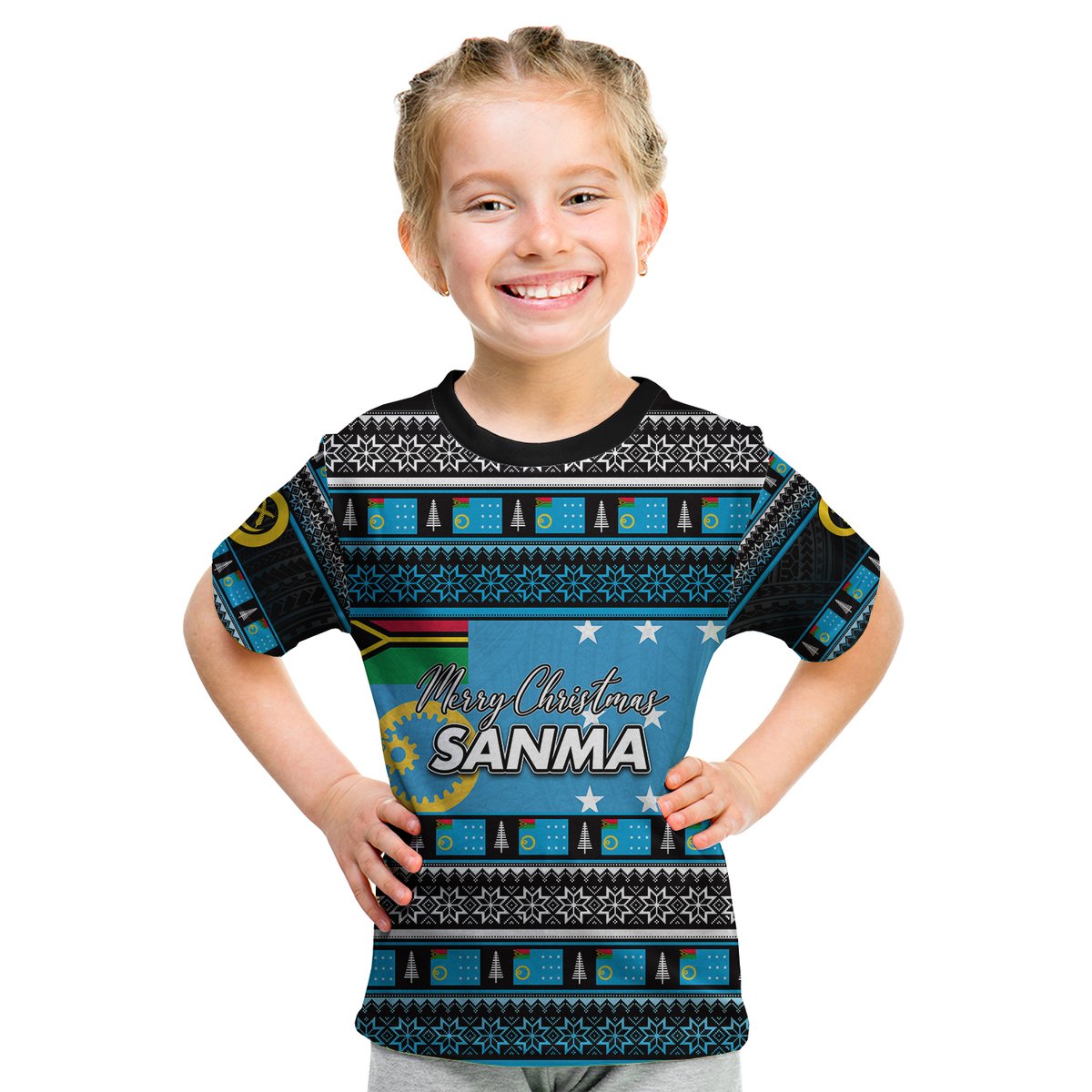 Sanma Province T Shirt Kid Of Vanuatu Christmas LT6 Youth XL Size14 - Polynesian Pride