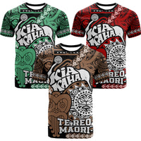 Personalised Te Reo Maori New Zealand T Shirt Kia Haka Maori Tribal Tattoo LT9 - Polynesian Pride