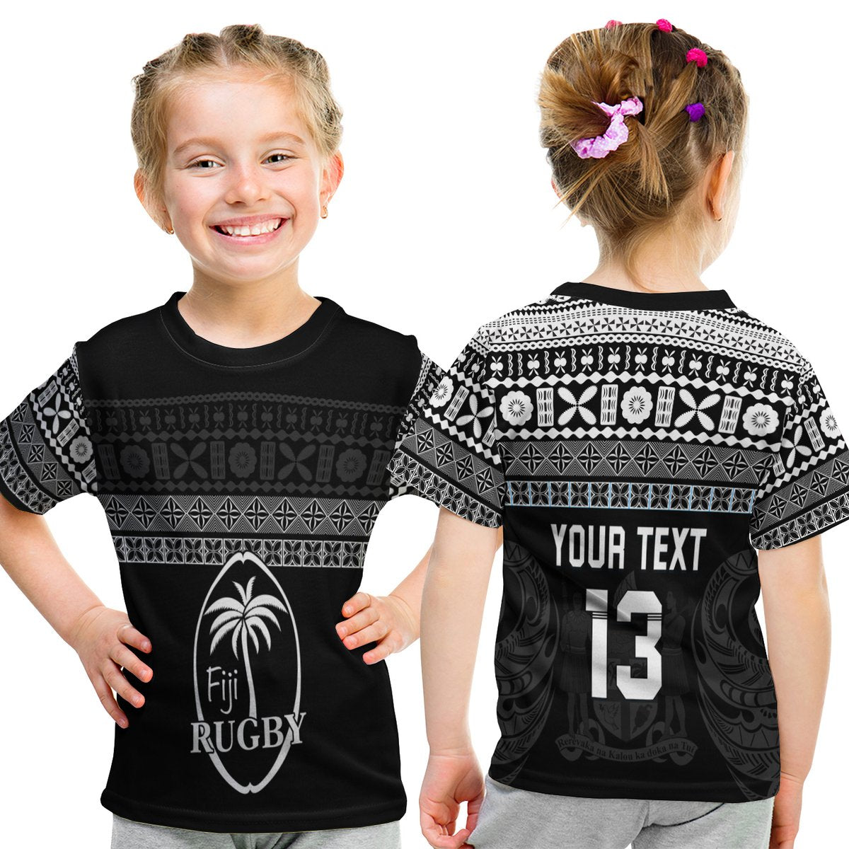 (Custom Text And Number) Fiji Rugby T Shirt Kid Lifestyle 2022 Flying Fijians LT13 Youth XL Size14 - Polynesian Pride