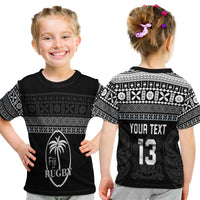(Custom Text And Number) Fiji Rugby T Shirt Kid Lifestyle 2022 Flying Fijians LT13 Youth XL Size14 - Polynesian Pride
