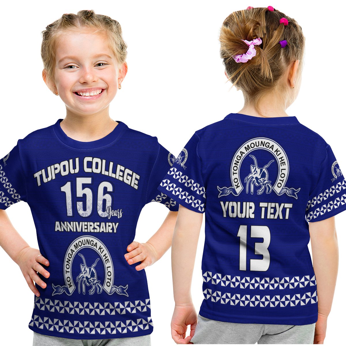 (Custom Text and Number) Tonga Tupou College Toloa T Shirt KID 156 Years Anniversary Tongan Ngatu LT13 Youth XL Size14 - Polynesian Pride