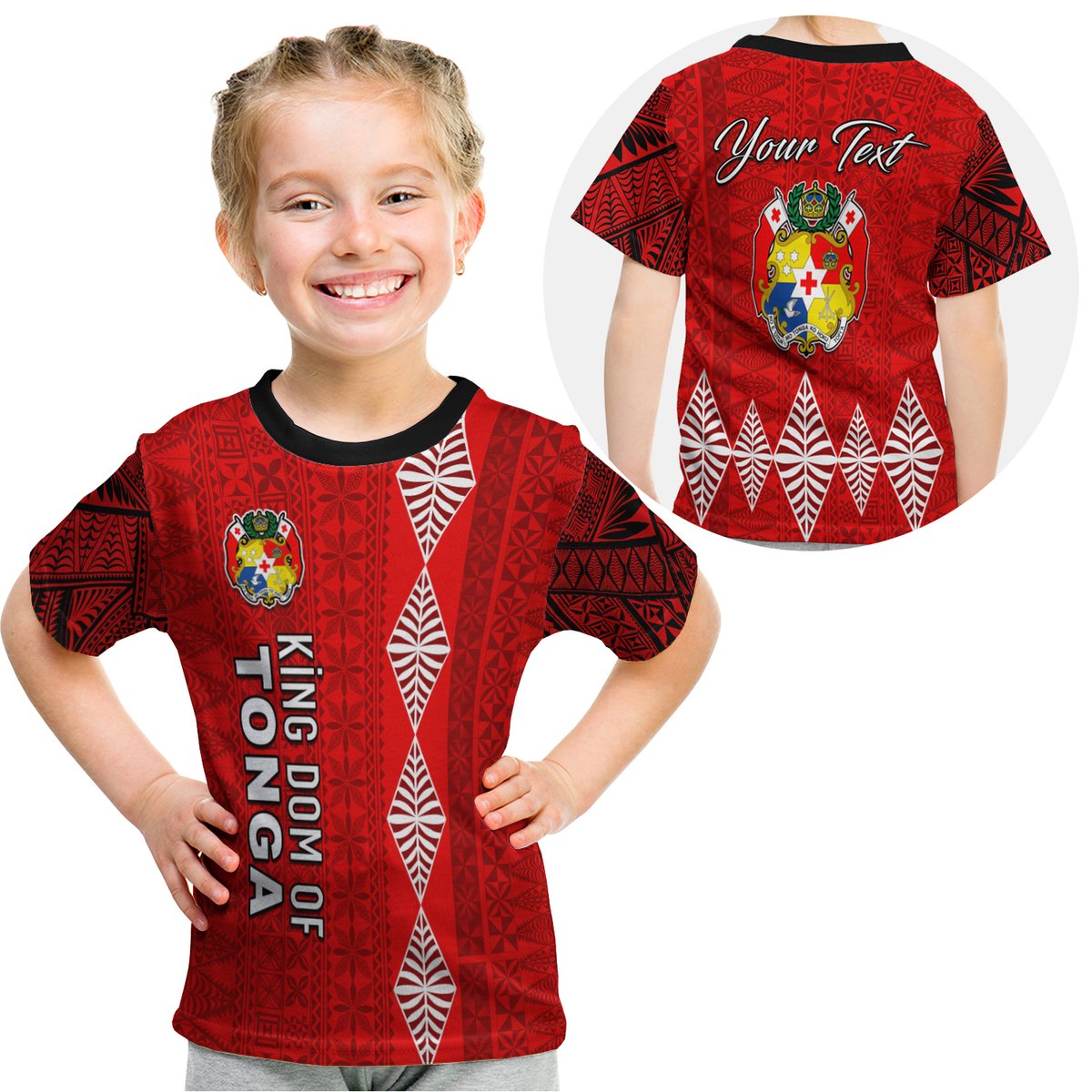 (Custom Personalised) Kingdom Of Tonga T Shirt Kid 2021 Tonga National Day LT13 Youth XL Size14 - Polynesian Pride