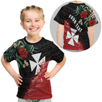 (Custom Personalised) Wallis And Futuna Polynesian T Shirt Kid Fantastic Flowers LT13 Youth XL Size14 - Polynesian Pride