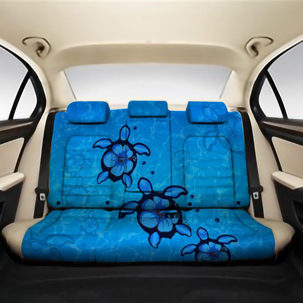 Turtle Hibiscus Swim In Sea Back Seat Cover AH