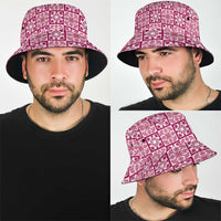 Akala Palaka Quilt Hawaii Bucket Hat Hawaiian Tropical Monstera Sea Turtle LT14 - Polynesian Pride