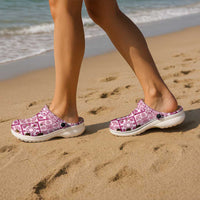 Akala Palaka Quilt Hawaii Clogs Shoes Hawaiian Tropical Monstera Sea Turtle LT14 - Polynesian Pride