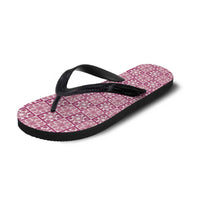 Akala Palaka Quilt Hawaii Flip Flops Hawaiian Tropical Monstera Sea Turtle LT14 - Polynesian Pride