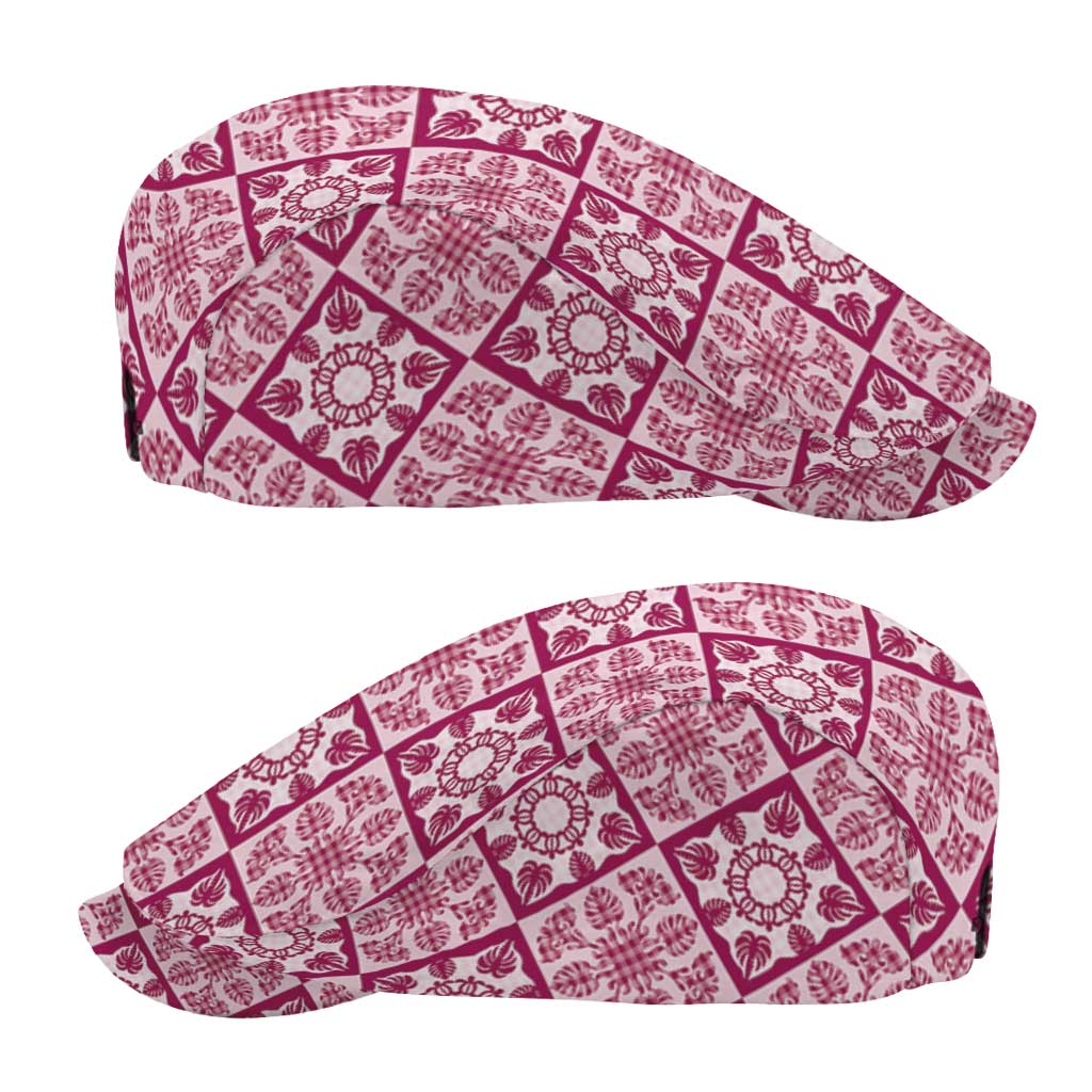 Akala Palaka Quilt Hawaii Jeff Hat Hawaiian Tropical Monstera Sea Turtle LT14 - Polynesian Pride