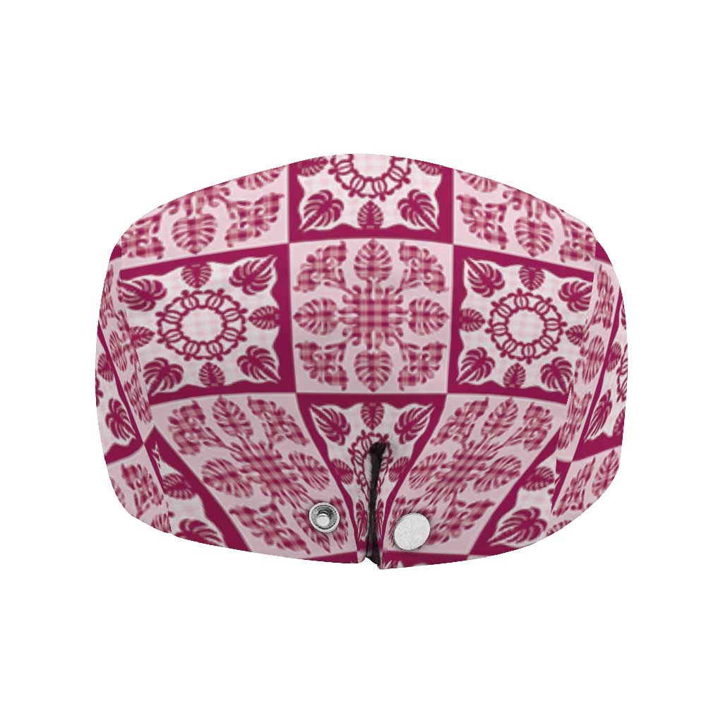 Akala Palaka Quilt Hawaii Jeff Hat Hawaiian Tropical Monstera Sea Turtle LT14 - Polynesian Pride