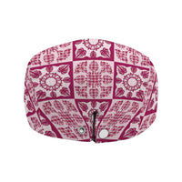 Akala Palaka Quilt Hawaii Jeff Hat Hawaiian Tropical Monstera Sea Turtle LT14 - Polynesian Pride