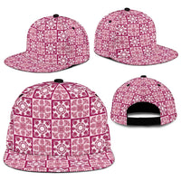Akala Palaka Quilt Hawaii Snapback Cap Hawaiian Tropical Monstera Sea Turtle