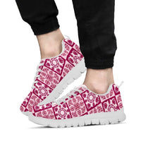 Akala Palaka Quilt Hawaii Sneakers Hawaiian Tropical Monstera Sea Turtle LT14 - Polynesian Pride