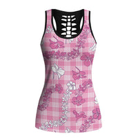 Alaka Aloha Hawaii Hollow Tank Top Plumeria Lei With Palaka Motif - Polynesian Pride