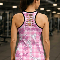 Alaka Aloha Hawaii Hollow Tank Top Plumeria Lei With Palaka Motif - Polynesian Pride