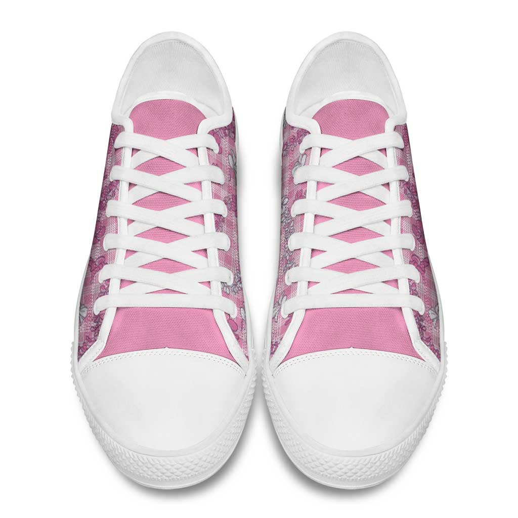 Alaka Aloha Hawaii Low Top Shoes Plumeria Lei With Palaka Motif - Polynesian Pride