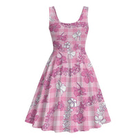 Alaka Aloha Hawaii Midi Dress Plumeria Lei With Palaka Motif - Polynesian Pride