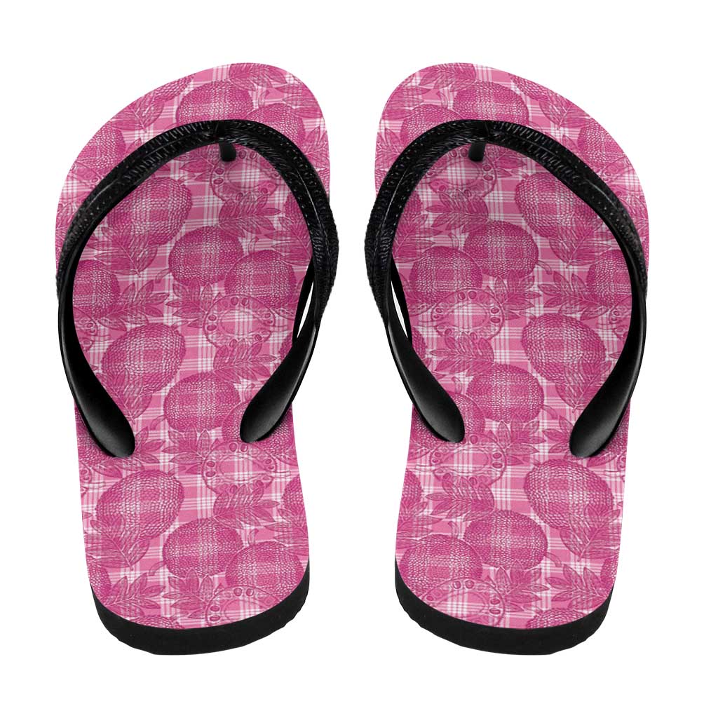 Alaka Hawaii Breadfruit Palaka Motifs Flip Flops LT14 - Polynesian Pride