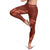 Aloha Hawaii Floral Tapa Leggings Patchwork Crimson - Polynesian Pride