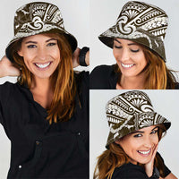 Aloha Hawaii Kalo Pikake Lei Bucket Hat Chest Tattoo Gold Hawaiian Pattern
