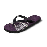 Aloha Hawaii Kalo Pikake Lei Flip Flops Chest Tattoo Purple Hawaiian Pattern LT14 - Polynesian Pride