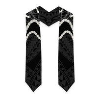 Aloha Hawaii Kalo Pikake Lei Graduation Stole Chest Tattoo Black Hawaiian Pattern LT14 - Polynesian Pride