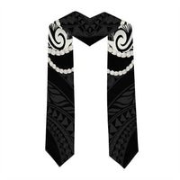 Aloha Hawaii Kalo Pikake Lei Graduation Stole Chest Tattoo Black Hawaiian Pattern LT14 - Polynesian Pride