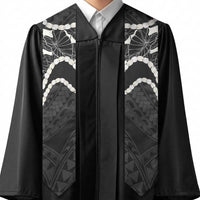 Aloha Hawaii Kalo Pikake Lei Graduation Stole Chest Tattoo Black Hawaiian Pattern LT14 - Polynesian Pride