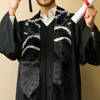 Aloha Hawaii Kalo Pikake Lei Graduation Stole Chest Tattoo Black Hawaiian Pattern LT14 - Polynesian Pride