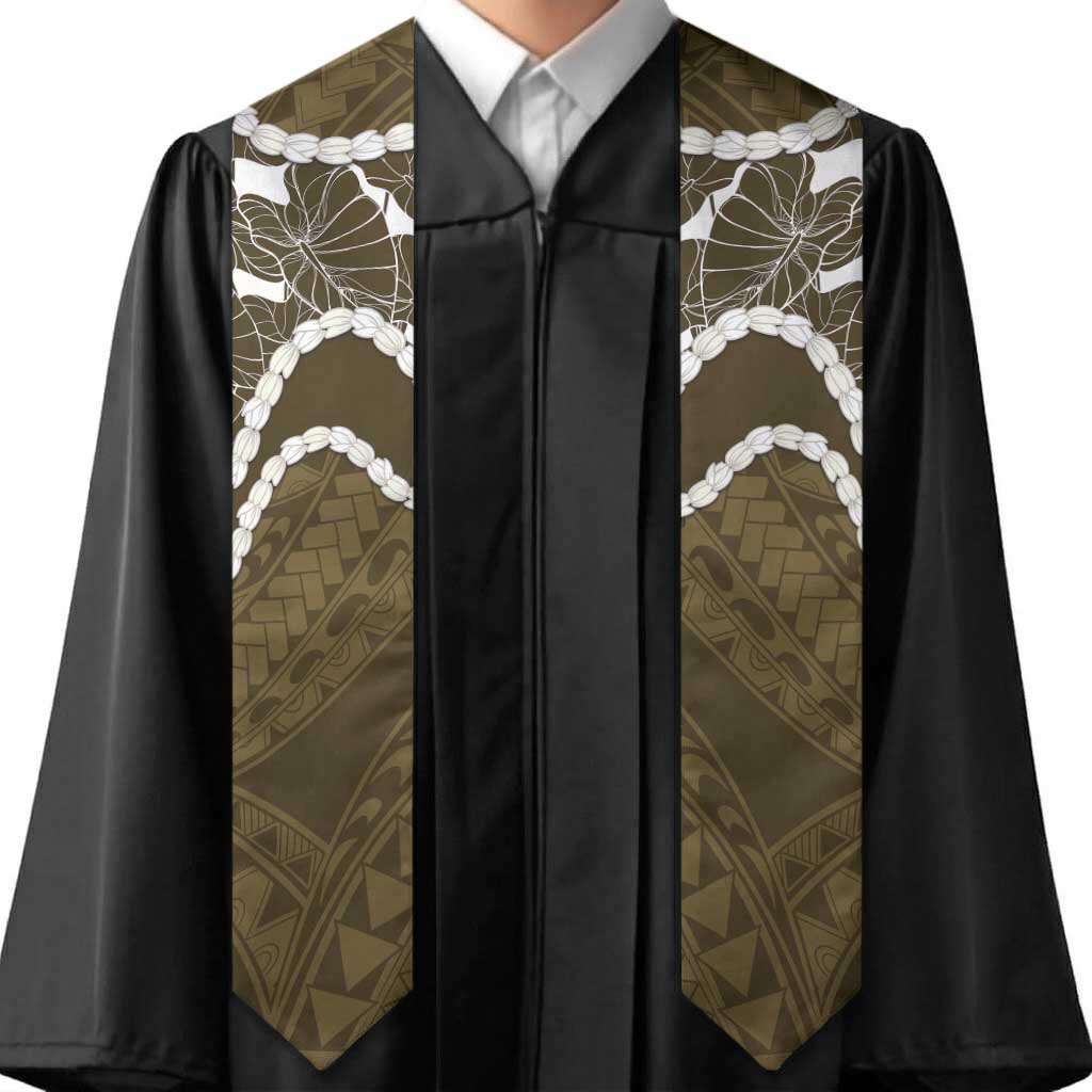 Aloha Hawaii Kalo Pikake Lei Graduation Stole Chest Tattoo Gold Hawaiian Pattern