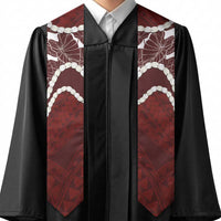 Aloha Hawaii Kalo Pikake Lei Graduation Stole Chest Tattoo Oxblood Hawaiian Pattern