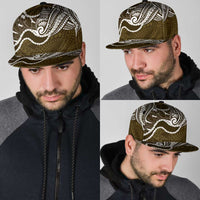 Aloha Hawaii Kalo Pikake Lei Snapback Cap Chest Tattoo Gold Hawaiian Pattern LT14 - Polynesian Pride