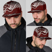 Aloha Hawaii Kalo Pikake Lei Snapback Cap Chest Tattoo Oxblood Hawaiian Pattern LT14 - Polynesian Pride