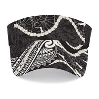 Aloha Hawaii Kalo Pikake Lei Sun Visor Cap Chest Tattoo Black Hawaiian Pattern