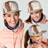 Aloha Hawaii Mikioi Lei Mesh Trucker Cap Beige Tropical Flower Pattern - Polynesian Pride