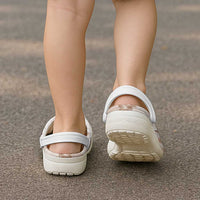 Aloha Hawaii Palaka Clogs Shoes Beige Plumeria Lei