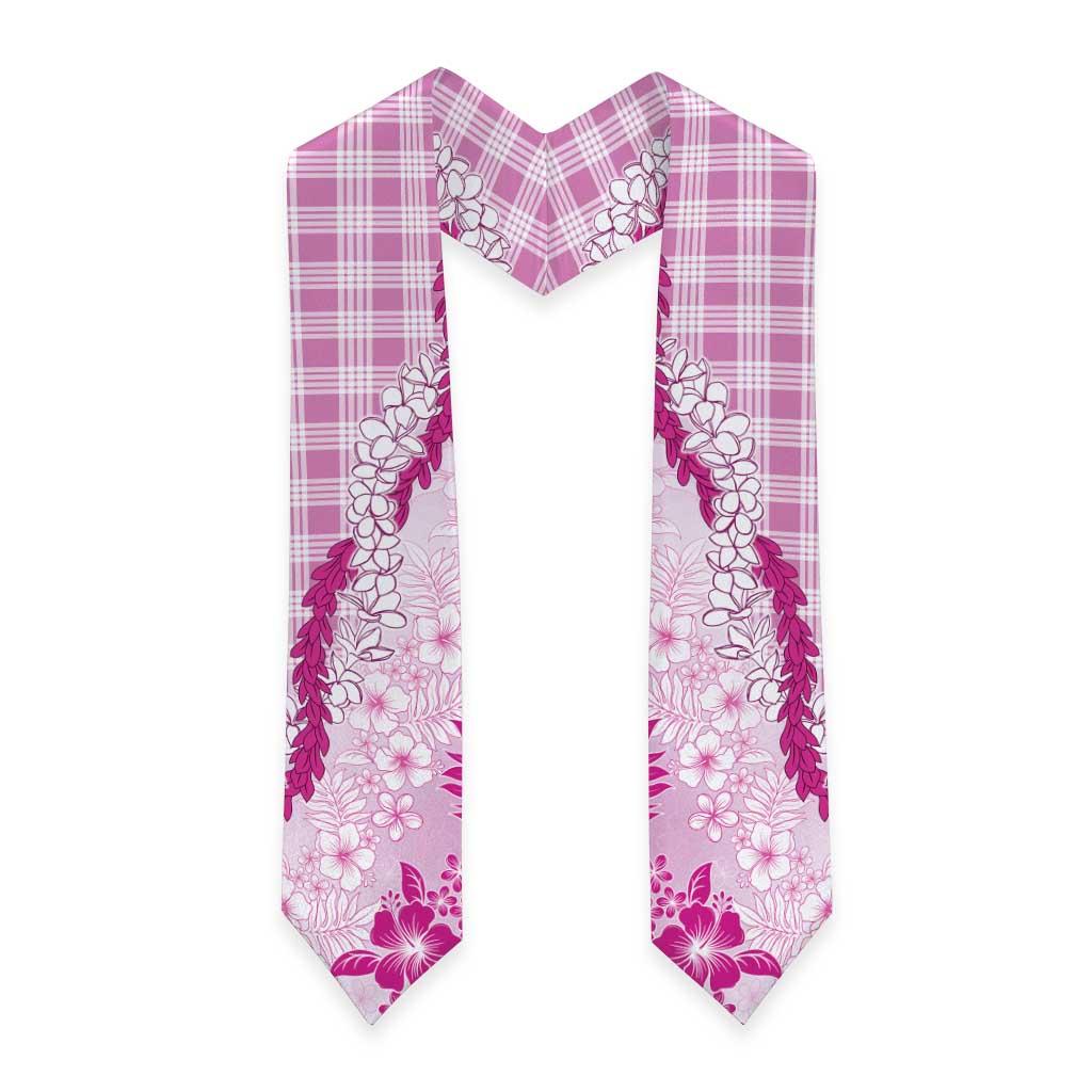 Aloha Hawaii Palaka Graduation Stole Pink Plumeria Lei LT05 - Polynesian Pride