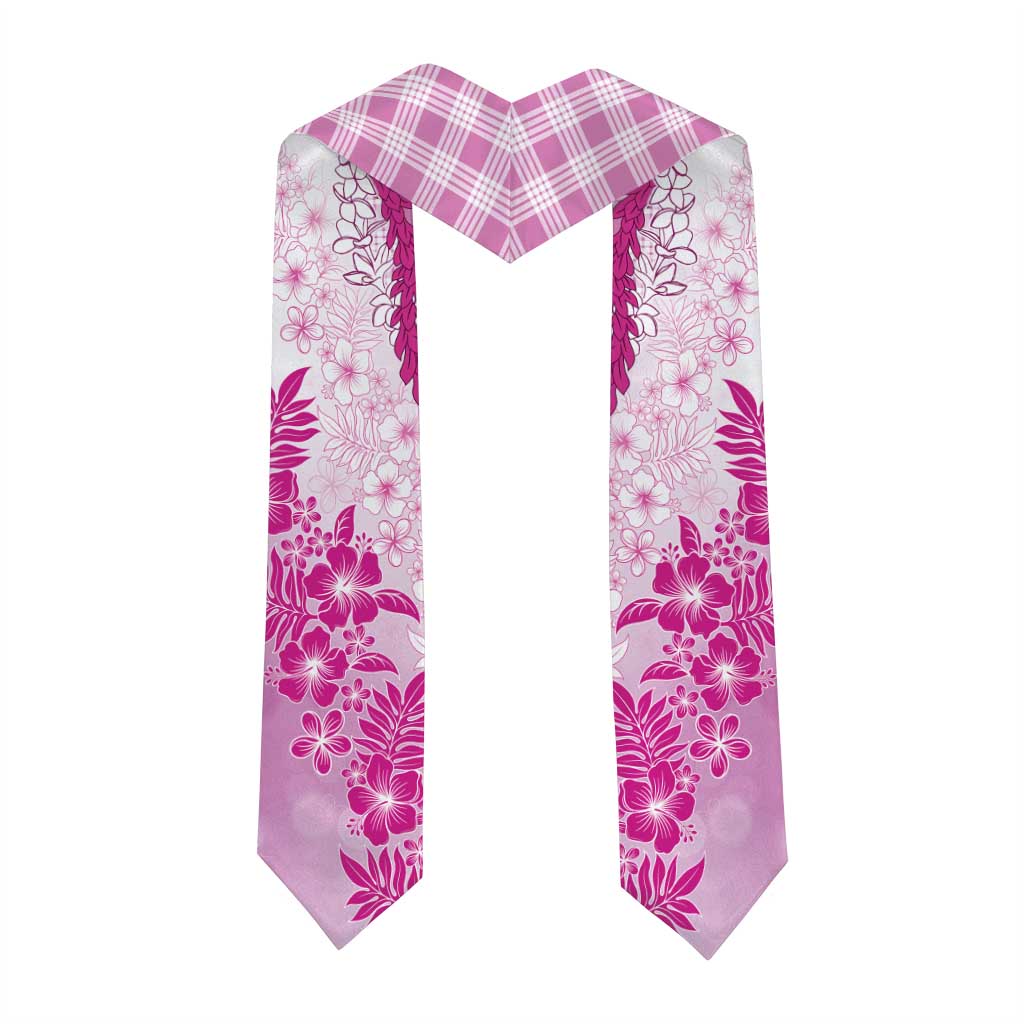 Aloha Hawaii Palaka Graduation Stole Pink Plumeria Lei LT05 - Polynesian Pride