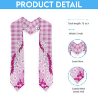 Aloha Hawaii Palaka Graduation Stole Pink Plumeria Lei LT05 - Polynesian Pride