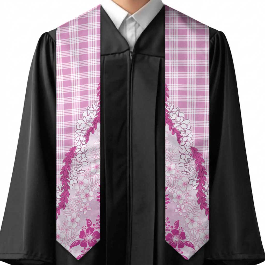 Aloha Hawaii Palaka Graduation Stole Pink Plumeria Lei LT05 - Polynesian Pride