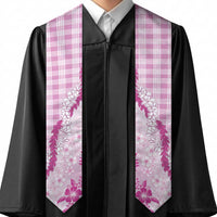 Aloha Hawaii Palaka Graduation Stole Pink Plumeria Lei LT05 - Polynesian Pride