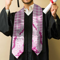 Aloha Hawaii Palaka Graduation Stole Pink Plumeria Lei LT05 - Polynesian Pride