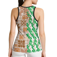 Aloha Hawaii Palaka Tuberose Lei Hollow Tank Top Hawaiian Quilt Seamless Style - Polynesian Pride