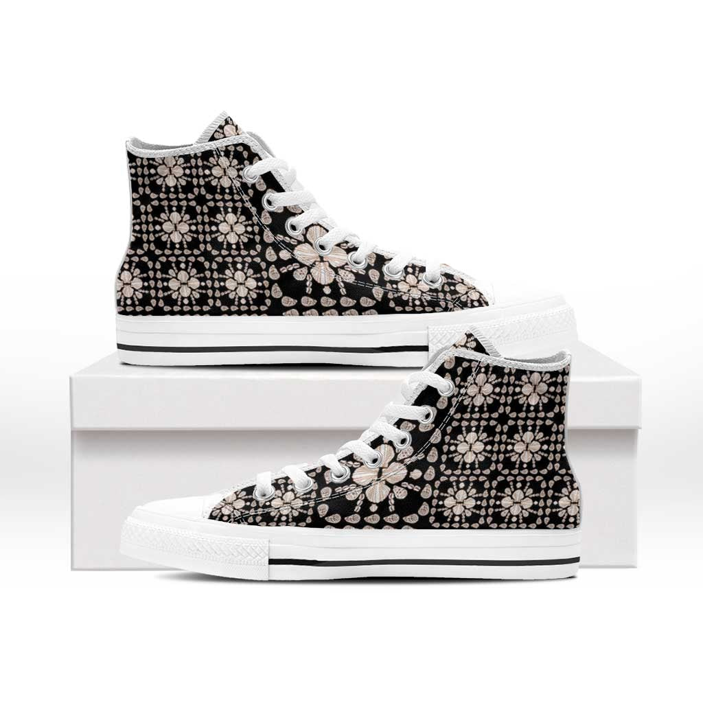 Aloha Hawaii Shell Quilt High Top Shoes Seamless Style - Polynesian Pride