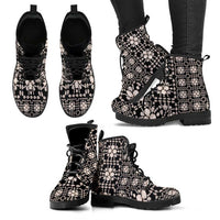 Aloha Hawaii Shell Quilt Leather Boots Seamless Style LT14 - Polynesian Pride